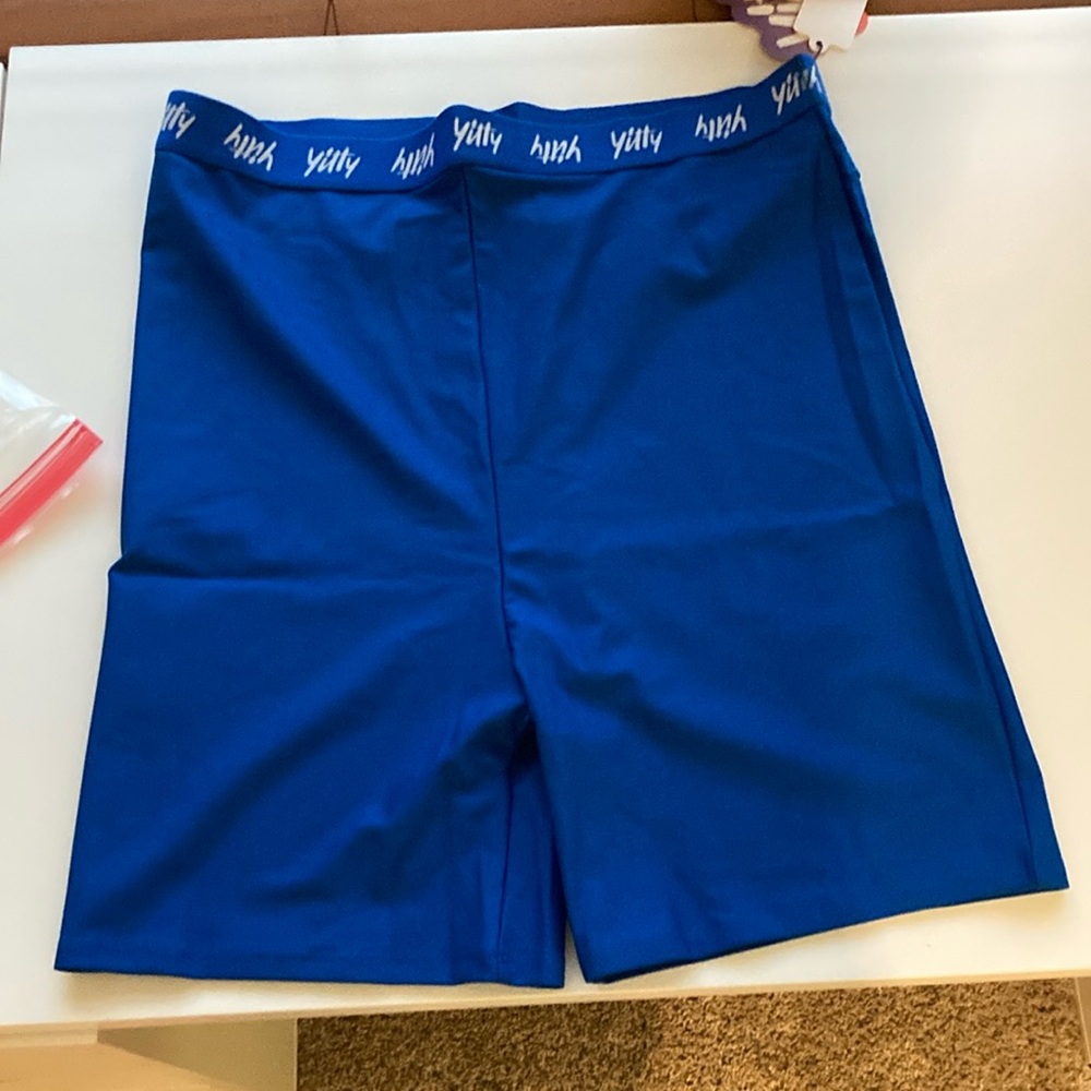 Yitty bright blue compression shorts 3x